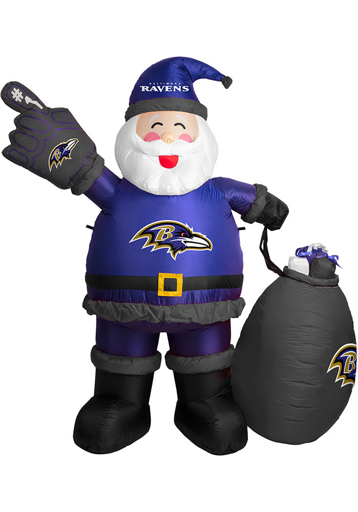 Baltimore Ravens Black Outdoor Inflatable Santa