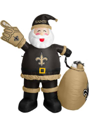 New Orleans Saints Black Outdoor Inflatable Santa