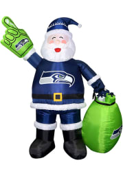 Seattle Seahawks Blue Outdoor Inflatable Santa