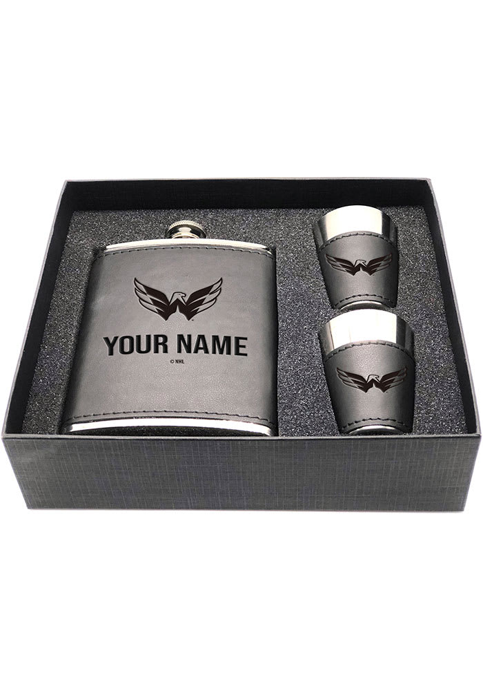 Washington Capitals Personalized Flask and Shot Drink Set