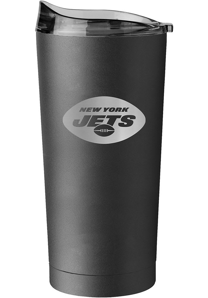 New York Jets 20 oz Etch Powder Coat Stainless Steel Tumbler - Black