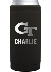 GA Tech Yellow Jackets Personalized 12 oz Slim Can Stainless Steel Coolie