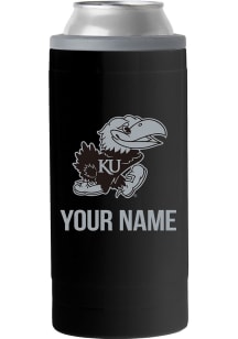 Kansas Jayhawks Personalized 12 oz Slim Can Stainless Steel Coolie