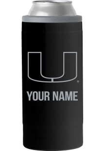 Miami Hurricanes Personalized 12 oz Slim Can Stainless Steel Coolie