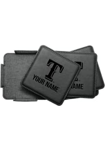 Texas Rangers Personalized Leatherette Coaster