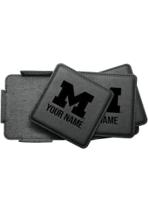 Michigan Wolverines Personalized Leatherette Coaster