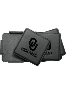 Oklahoma Sooners Personalized Leatherette Coaster