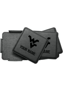 West Virginia Mountaineers Personalized Leatherette Coaster