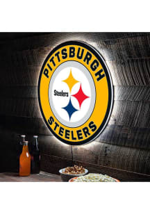 Pittsburgh Steelers 23 in Round Light Up Sign