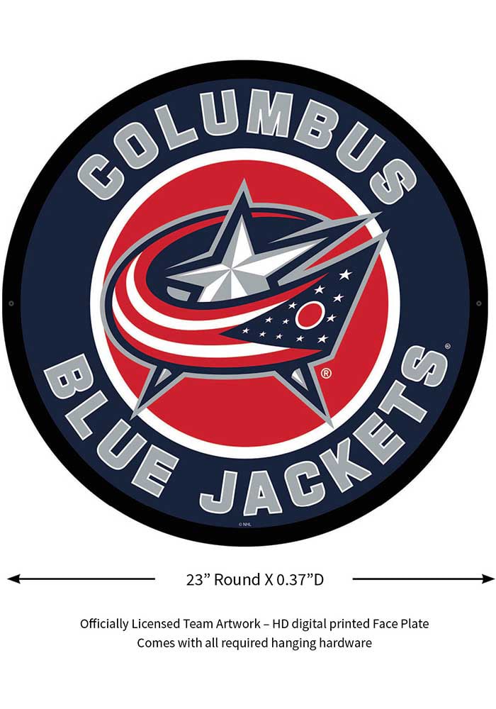 Columbus Blue Jackets 23 in Round Light Up Sign