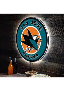 San Jose Sharks 23 in Round Light Up Sign