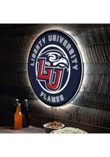 Liberty Flames 23 in Round Light Up Sign