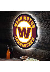 Washington Commanders 23 in Round Light Up Sign