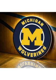 Michigan Wolverines 23 in Round Light Up Sign