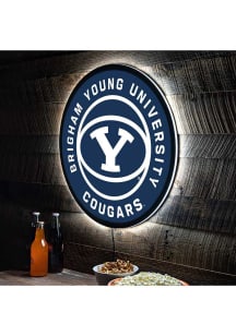 BYU Cougars 23 in Round Light Up Sign