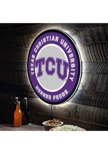 TCU Horned Frogs 23 in Round Light Up Sign