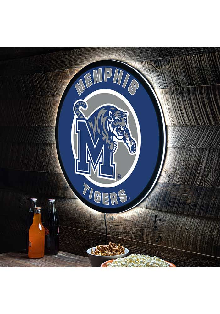 Memphis Tigers 23 in Round Light Up Sign BLUE - 1414072