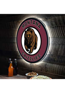 Montana Grizzlies 23 in Round Light Up Sign