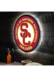 USC Trojans 23 in Round Light Up Sign