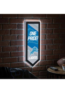 Detroit Lions 9x23 Banner Shaped Light Up Sign