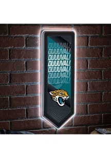 Jacksonville Jaguars 9x23 Banner Shaped Light Up Sign