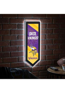 Minnesota Vikings 9x23 Banner Shaped Light Up Sign