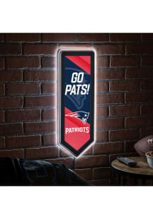 New England Patriots 9x23 Banner Shaped Light Up Sign