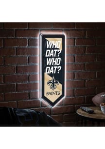 New Orleans Saints 9x23 Banner Shaped Light Up Sign