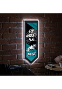 Philadelphia Eagles 9x23 Banner Shaped Light Up Sign