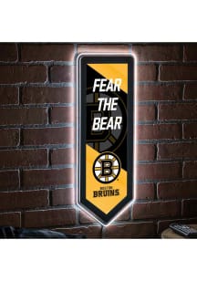 Boston Bruins 9x23 Banner Shaped Light Up Sign
