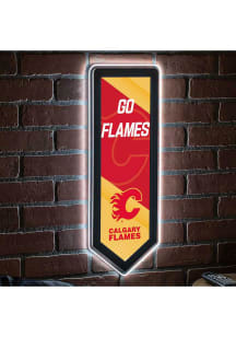 Calgary Flames 9x23 Banner Shaped Light Up Sign