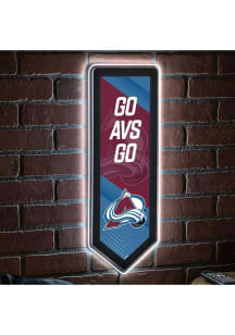Colorado Avalanche 9x23 Banner Shaped Light Up Sign