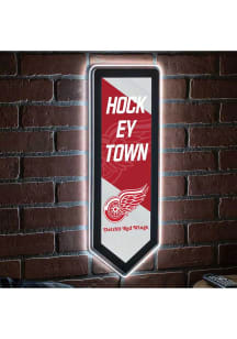 Detroit Red Wings 9x23 Banner Shaped Light Up Sign