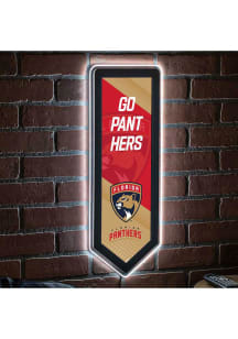 Florida Panthers 9x23 Banner Shaped Light Up Sign