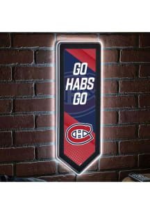 Montreal Canadiens 9x23 Banner Shaped Light Up Sign
