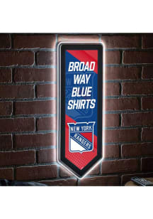 New York Rangers 9x23 Banner Shaped Light Up Sign
