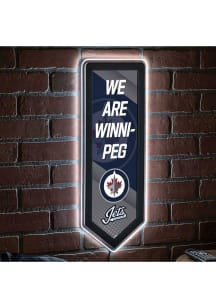 Winnipeg Jets 9x23 Banner Shaped Light Up Sign