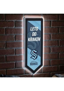 Seattle Kraken 9x23 Banner Shaped Light Up Sign