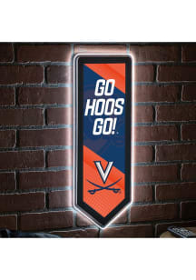 Virginia Cavaliers 9x23 Banner Shaped Light Up Sign