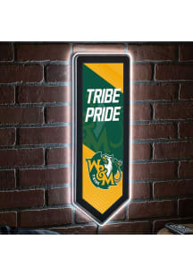 William &amp; Mary Tribe 9x23 Banner Shaped Light Up Sign