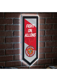 UL Lafayette Ragin' Cajuns 9x23 Banner Shaped Light Up Sign