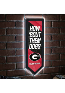 Georgia Bulldogs 9x23 Banner Shaped Light Up Sign