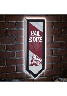 Mississippi State Bulldogs 9x23 Banner Shaped Light Up Sign