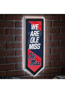Ole Miss Rebels 9x23 Banner Shaped Light Up Sign