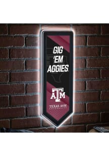 Texas A&amp;M Aggies 9x23 Banner Shaped Light Up Sign