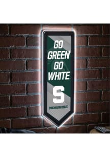 Michigan State Spartans 9x23 Banner Shaped Light Up Sign