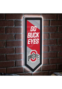 Ohio State Buckeyes 9x23 Banner Shaped Light Up Sign