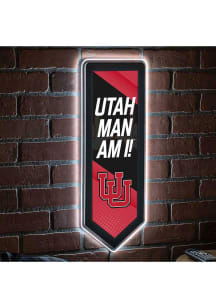 Utah Utes 9x23 Banner Shaped Light Up Sign