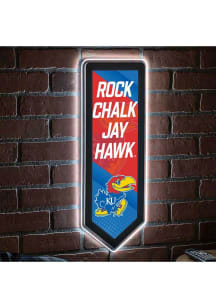 Kansas Jayhawks 9x23 Banner Shaped Light Up Sign