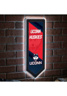 UConn Huskies 9x23 Banner Shaped Light Up Sign